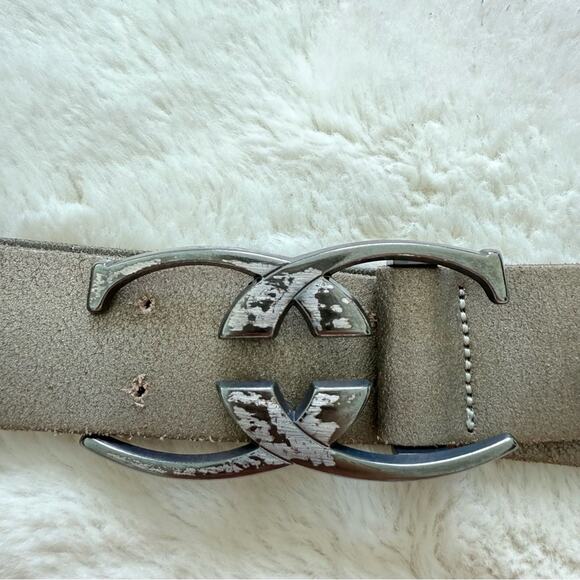 Roberto Cavalli leather grey belt Authentic - Picture 2 of 8